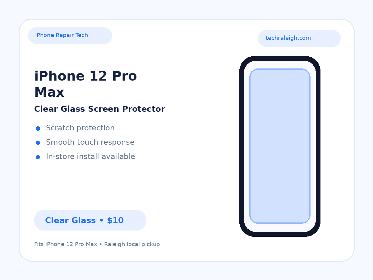 Apple iPhone 12 Pro Max Clear Glass Screen Protector