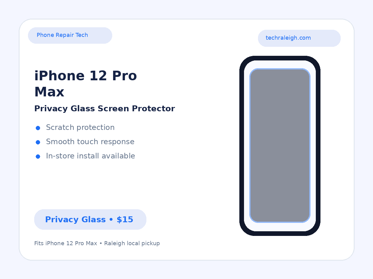 Apple iPhone 12 Pro Max Privacy Glass Screen Protector