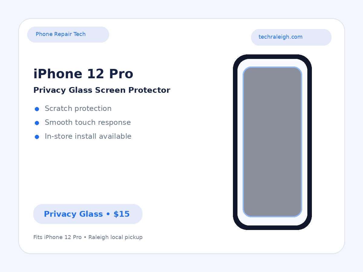 Apple iPhone 12 Pro Privacy Glass Screen Protector