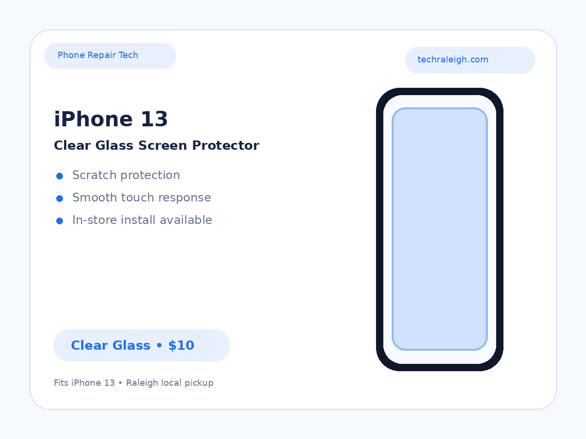 Apple iPhone 13 Clear Glass Screen Protector