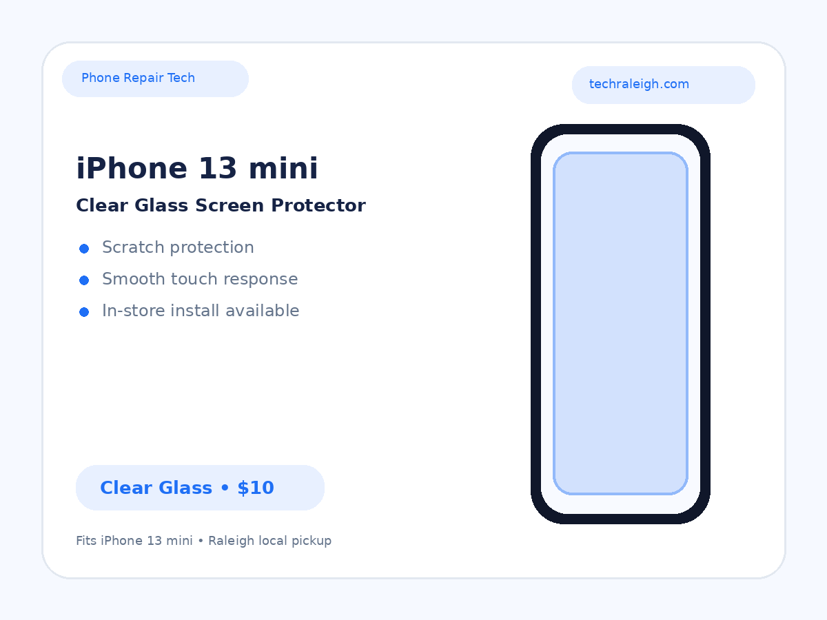 Apple iPhone 13 mini Clear Glass Screen Protector