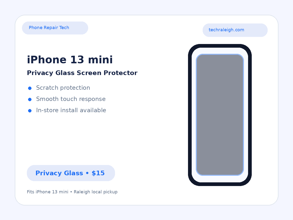 Apple iPhone 13 mini Privacy Glass Screen Protector