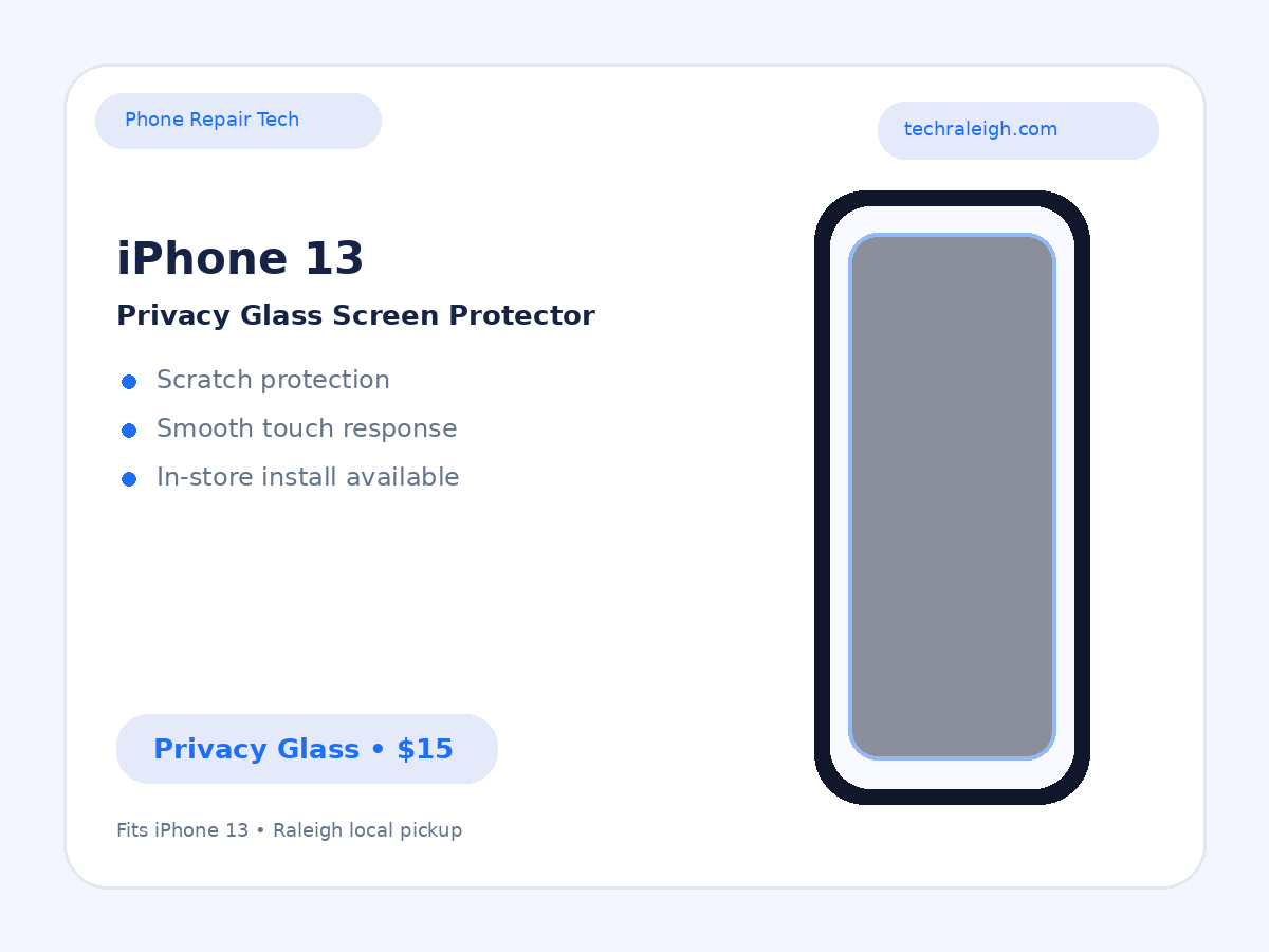 Apple iPhone 13 Privacy Glass Screen Protector